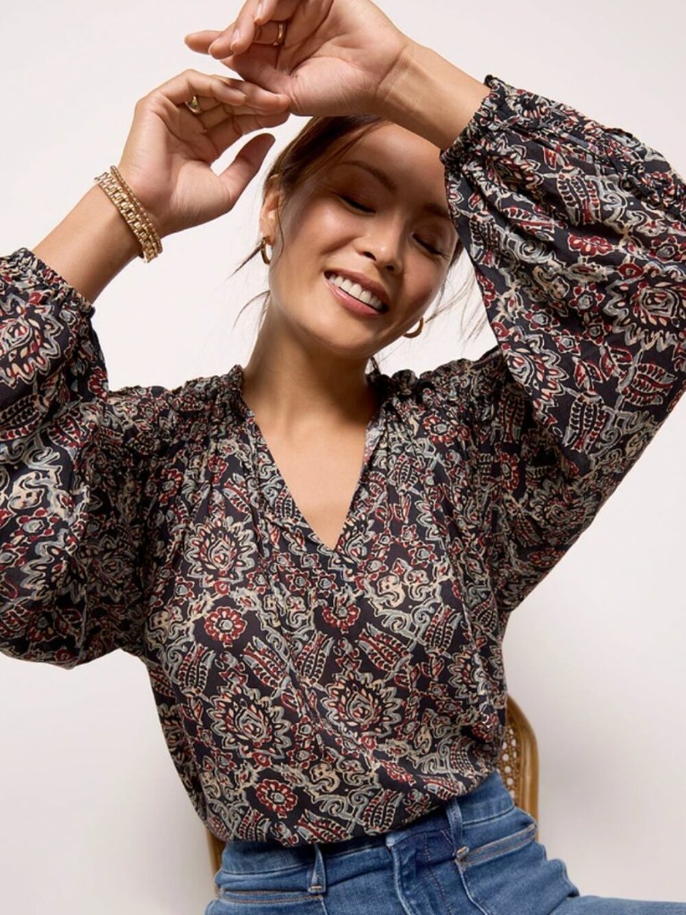 EVEREVE | Kylie Boho Ikat Blouse
